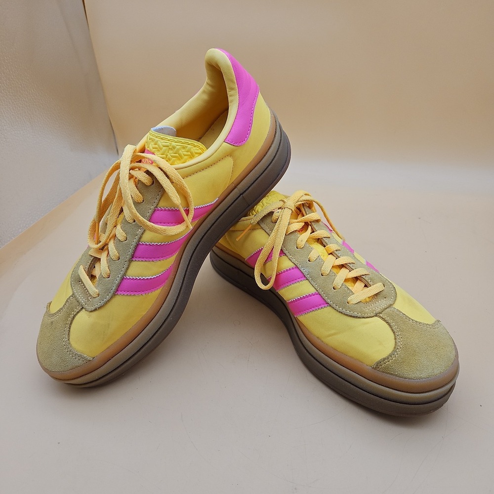 Adidas Gazelle Bold Shoes Womens Size 10 Yellow Pink Platform Sneakers IG4387 - Picture 6 of 10